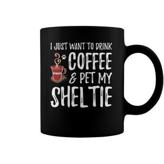 Sheltie Coffee Drinker Tees Coffee Mug | Mazezy