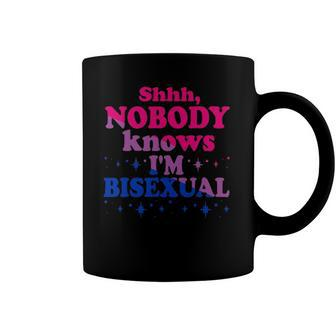 Shhh Nobody Knows Im Bisexual Lgbt Pride Coffee Mug | Mazezy