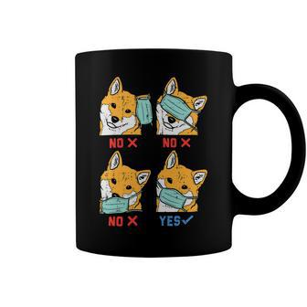Shiba Inu Face Mask Funny Japanese Dog Akita Doge Meme Gift T-Shirt Coffee Mug - Seseable