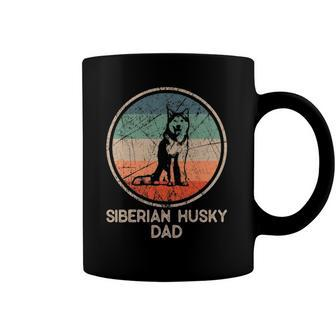 Siberian Husky Dog Vintage Siberian Husky Dad Coffee Mug | Mazezy