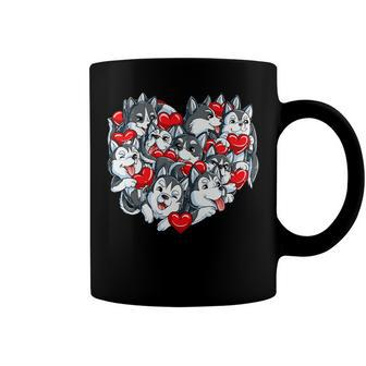 Siberian Husky Valentines Day Heart Kids Boys Girls Coffee Mug - Monsterry AU