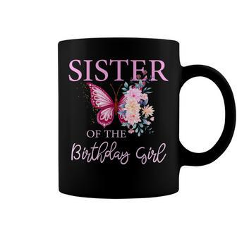 Sister 1St First Birthday Matching Family Butterfly Floral Coffee Mug - Seseable