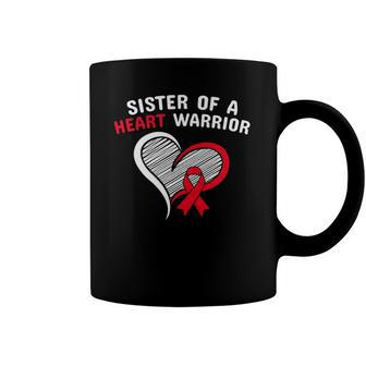 Sister Of A Heart Warrior Chd Disease Awareness Congenital Coffee Mug | Mazezy