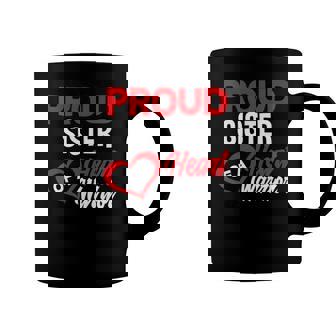 Sister Of A Heart Warrior Congenital Heart Defect Awareness Coffee Mug | Mazezy