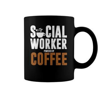 Social Worker Powered Coffee School Public Helper Teacher Coffee Mug | Mazezy