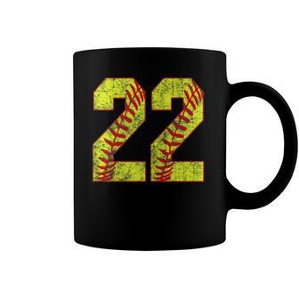 Softball 22 Fast Pitch Love Softball Mom Favorite Player Coffee Mug | Mazezy