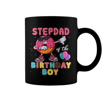 Stepdad Of The Birthday Boy Donut Dab Birthday Coffee Mug - Seseable