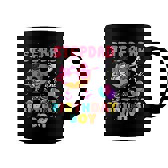 Stepdad Of The Birthday Boy Donut Dab Birthday Coffee Mug - Seseable