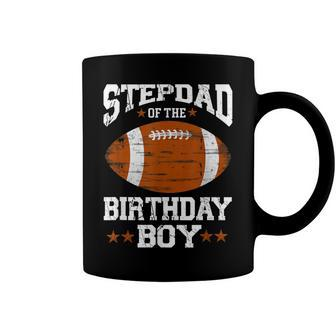 Stepdad Of The Birthday Boy Football Lover Vintage Retro Coffee Mug - Seseable