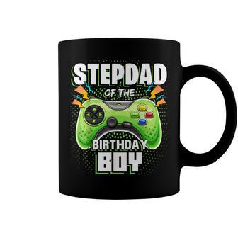 Stepdad Of The Birthday Boy Matching Family Video Game Party Coffee Mug - Seseable