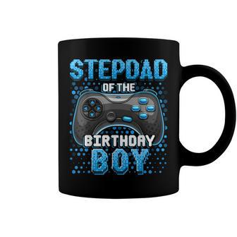 Stepdad Of The Birthday Boy Matching Family Video Game Party Coffee Mug - Seseable