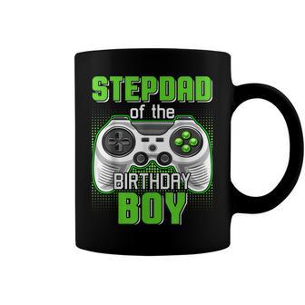 Stepdad Of The Birthday Boy Video Game B-Day Top Gamer Party Coffee Mug - Seseable