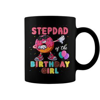Stepdad Of The Birthday Girl Donut Dab Birthday Coffee Mug - Seseable