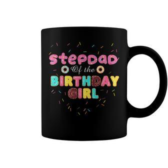 Stepdad Of The Birthday Girl Funny Donut Birthday Coffee Mug - Seseable