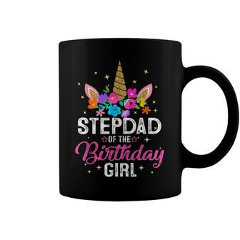 Stepdad Of The Birthday Girl Mother Gift Unicorn Birthday Coffee Mug - Seseable