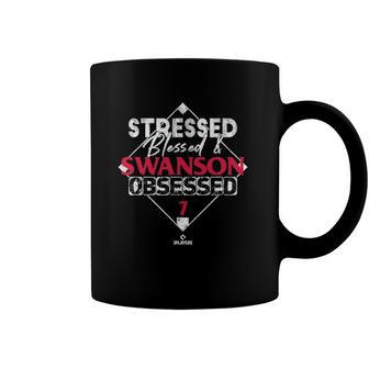 Stressed Blessed And Dansby Swanson Obsessed Coffee Mug | Mazezy