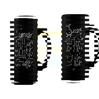 Summer Nights And Ball Park Lights Baseball Fans Coffee Mug | Mazezy