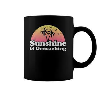 Sunshine And Geocaching Vintage Sunset Coffee Mug | Mazezy