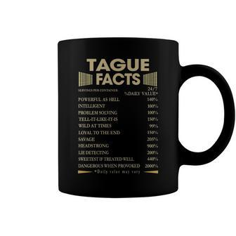 Tague Name Gift Tague Facts Coffee Mug - Seseable