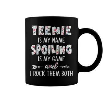 Teenie Grandma Gift Teenie Is My Name Spoiling Is My Game Coffee Mug - Seseable