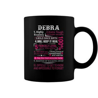 Ten Facts About Women Debra First Name Gift Coffee Mug | Mazezy