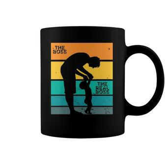 The Boss The Real Boss – Father Son Daughter Matching Dad Coffee Mug | Mazezy