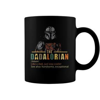 The Dadalorian Like A Dad Just Way Cooler Fitted V-Neck Coffee Mug | Mazezy
