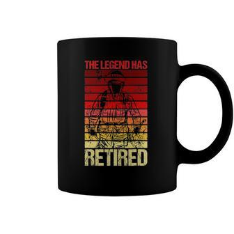 The Legend Has Retired Fire Department Fireman Firefighter Coffee Mug | Mazezy