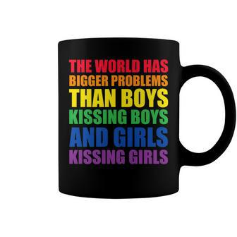 The World Has Bigger Problems Lgbt-Q Pride Gay Proud Ally Coffee Mug - Seseable