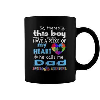 Theres This Boy He Call Me Dad Autism Awareness Coffee Mug | Mazezy