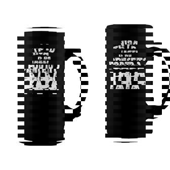 This Dad Has Been Promoted To Papa New Grandpa 2021 Ver2 Coffee Mug | Mazezy
