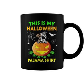 This Is My Halloween Costume Pajama English Bulldog Lover Coffee Mug - Seseable