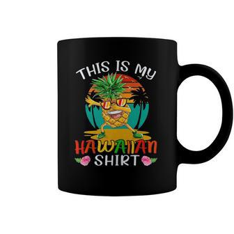 This Is My Hawaiian Vintage Dabbing Pineapple Glasses Summer Coffee Mug | Mazezy