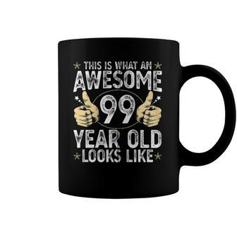 This Is What An Awesome 99 Years Old Looks Like 99Th Birthday Zip Coffee Mug | Mazezy