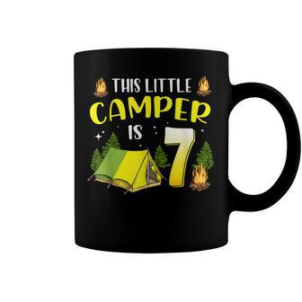 This Little Camper Is 7 Birthday 7Th Funny Camping Birthday Coffee Mug - Seseable