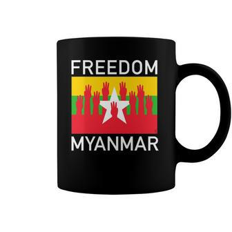 Three Finger Salute Myanmar Freedom Coffee Mug | Mazezy CA