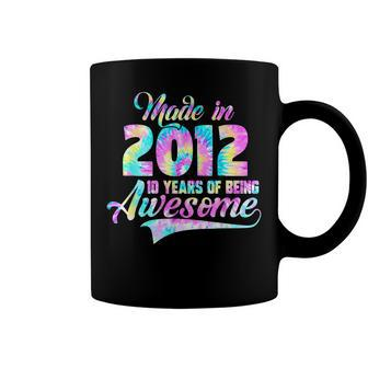 Tie-Dye Made In 2012 10 Year Of Being Awesome 10 Birthday Coffee Mug - Seseable