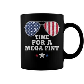 Time For A Mega Pint Funny 4Th Of July Patriotic Sunglasses Coffee Mug - Seseable