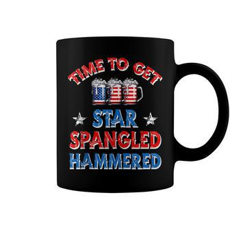 Time To Get Star Spangled Hammered 4Th Of July Beer Western Coffee Mug - Seseable