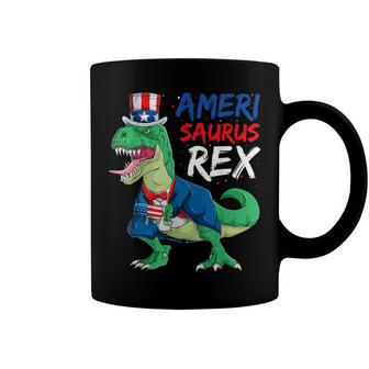 Toddler Boy Veterans Day Kids Amerisaurus Rex July 4Th Coffee Mug - Seseable