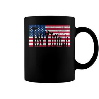 Tools Dad Fathers Day 4Th Of July American Flag Usa America Coffee Mug - Seseable