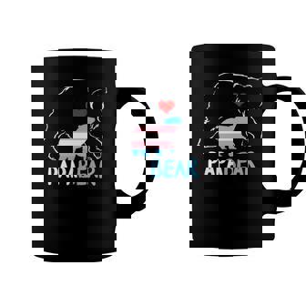 Trans Papa Bear Proud Dad Rainbow Transgender Fathers Day Coffee Mug | Mazezy