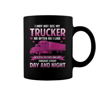 Trucker Wife Funny Gift Trucker Girlfriend Trucking Coffee Mug | Mazezy
