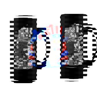 Tuxedo Cat 4Th Of July Patriotic American Flag Coffee Mug - Seseable