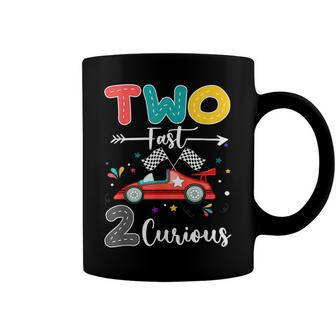 Two Fast 2 Curious Racing 2Nd Birthday Gift Boy Girl V2 Coffee Mug - Seseable
