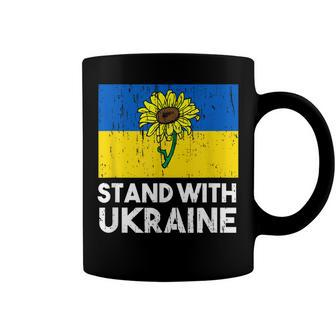 Ukrainian Flower Sunflower Stand With Ukraine Coffee Mug - Seseable