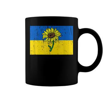 Ukrainian Flower Sunflower Stand With Ukraine V2 Coffee Mug - Seseable