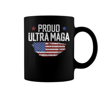 Ultra Maga American Flag Disstressed Proud Ultra Maga Coffee Mug - Seseable