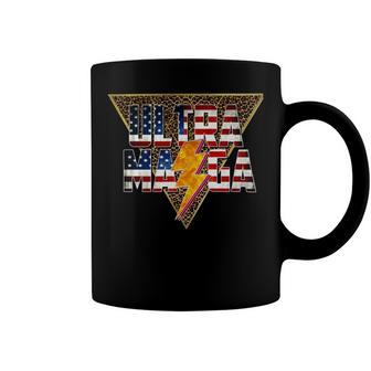 Ultra Maga Distressed Lightning Leopard Proud Ultramaga Gift Coffee Mug | Favorety AU