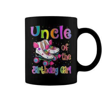 Uncle Birthday Girl Rolling Skate Birthday Family Party Coffee Mug - Seseable